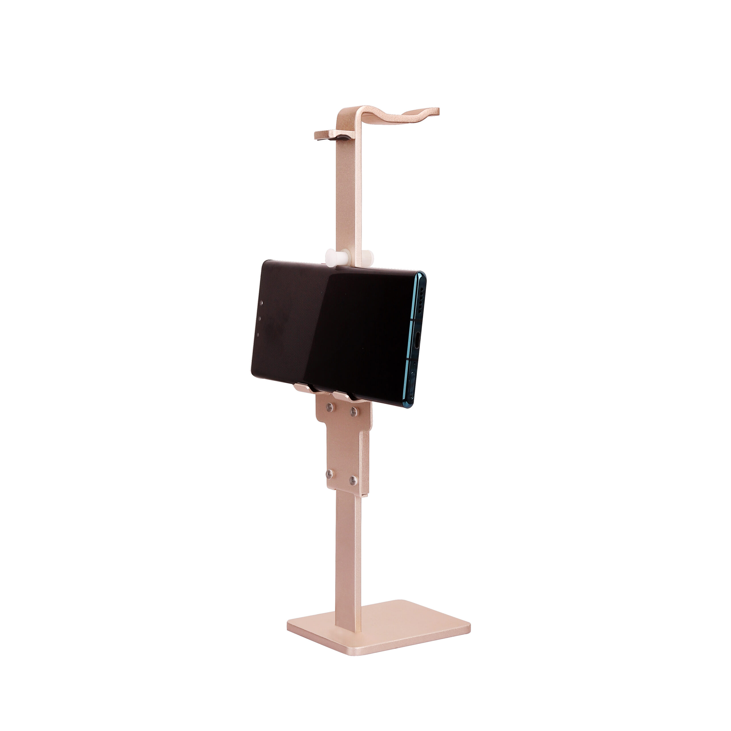 2-in-1 Metal Headphone Stand with Phone Holder(light rose gold。) - Image 3
