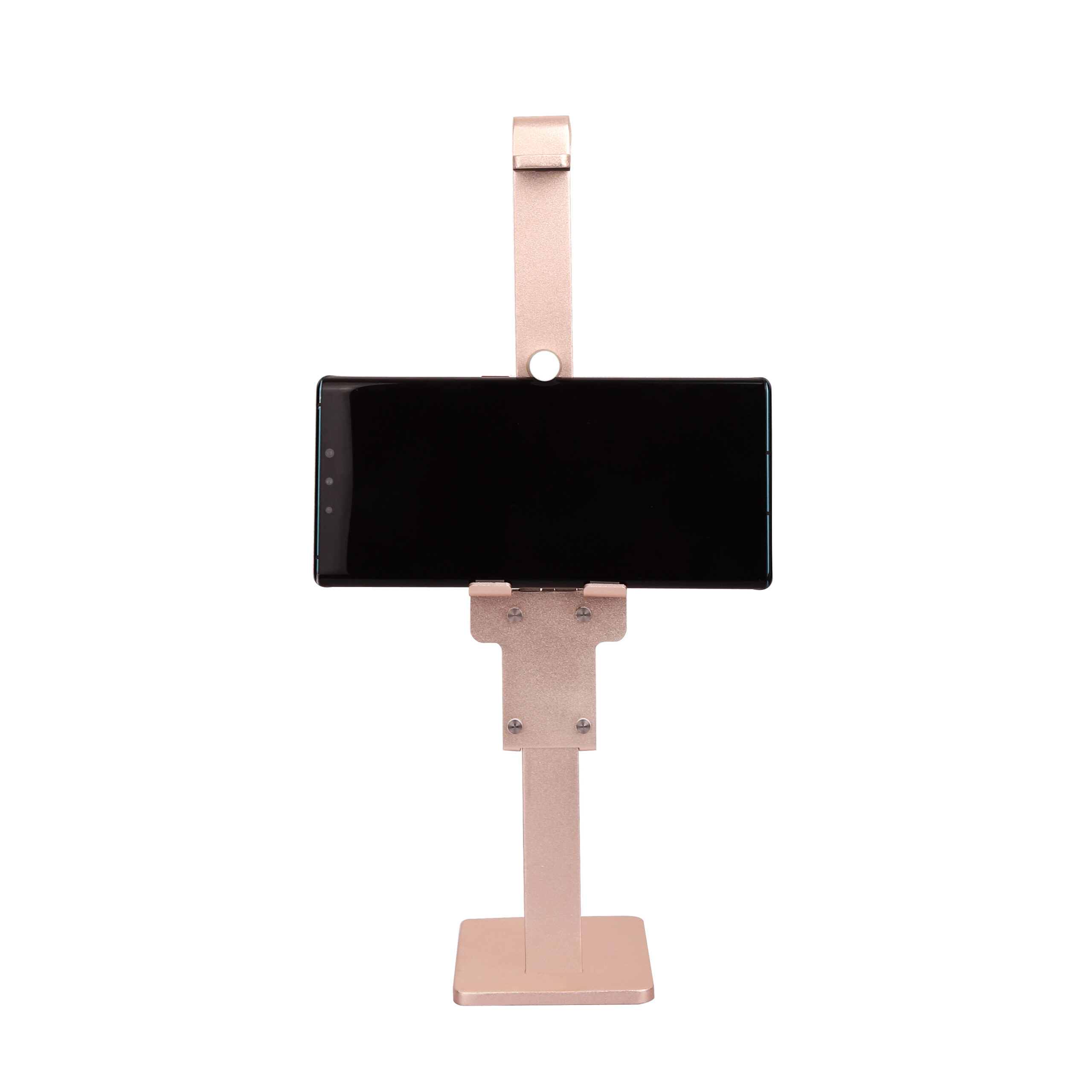 2-in-1 Metal Headphone Stand with Phone Holder(light rose gold。) - Image 2