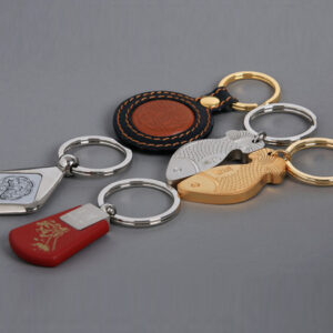 Custom Engraved Alloy Keyring Set for Promotional Gifts