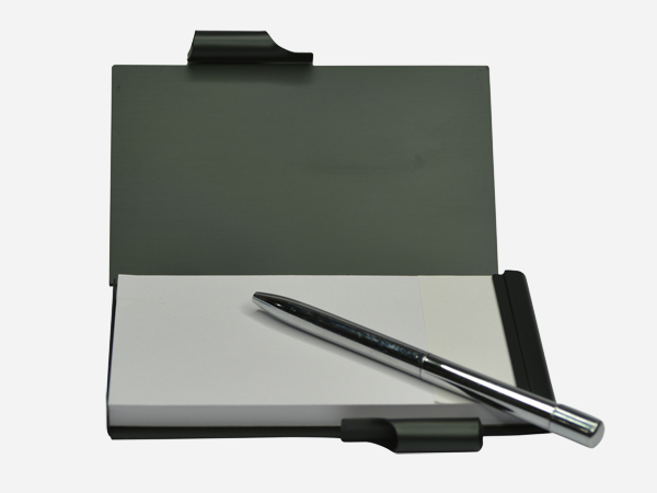 Classic Full Metal Pocket Notepad Case with Pen