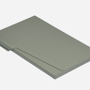 Minimalist Matte Titanium-Grey Metal Card Case