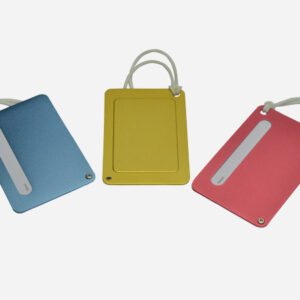 Minimalist Diagonal Cut Aluminum Luggage Tag