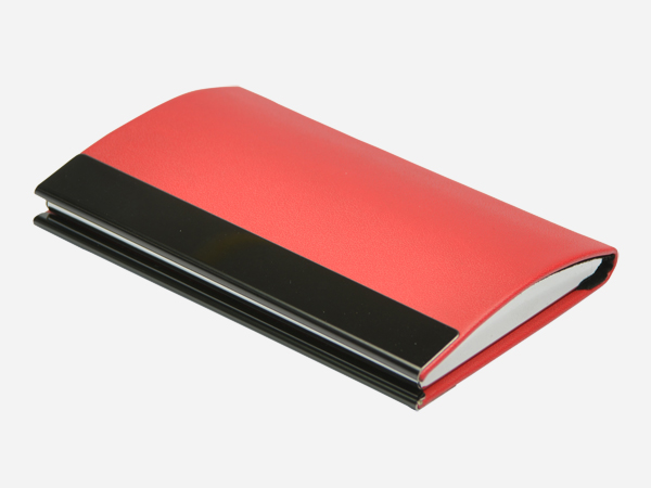 Creative Color-Block Curved Business Card Case