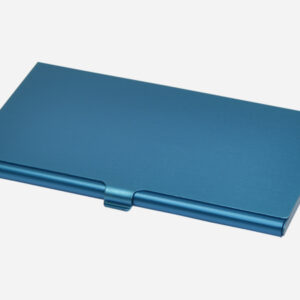 Classic Metallic Blue Frosted Card Case
