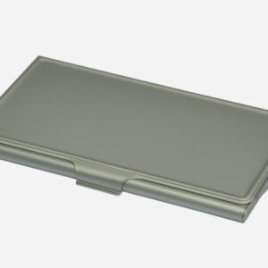 Classic Frosted Silver Metal Business Card Case