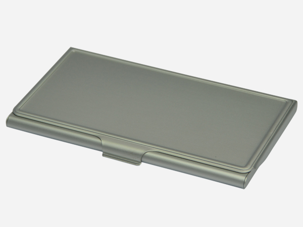 Classic Frosted Silver Metal Business Card Case