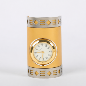Geometric Metal Cylinder Clock