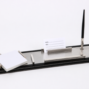 Premium Alloy Desktop Organizer with Pen & Card Holder