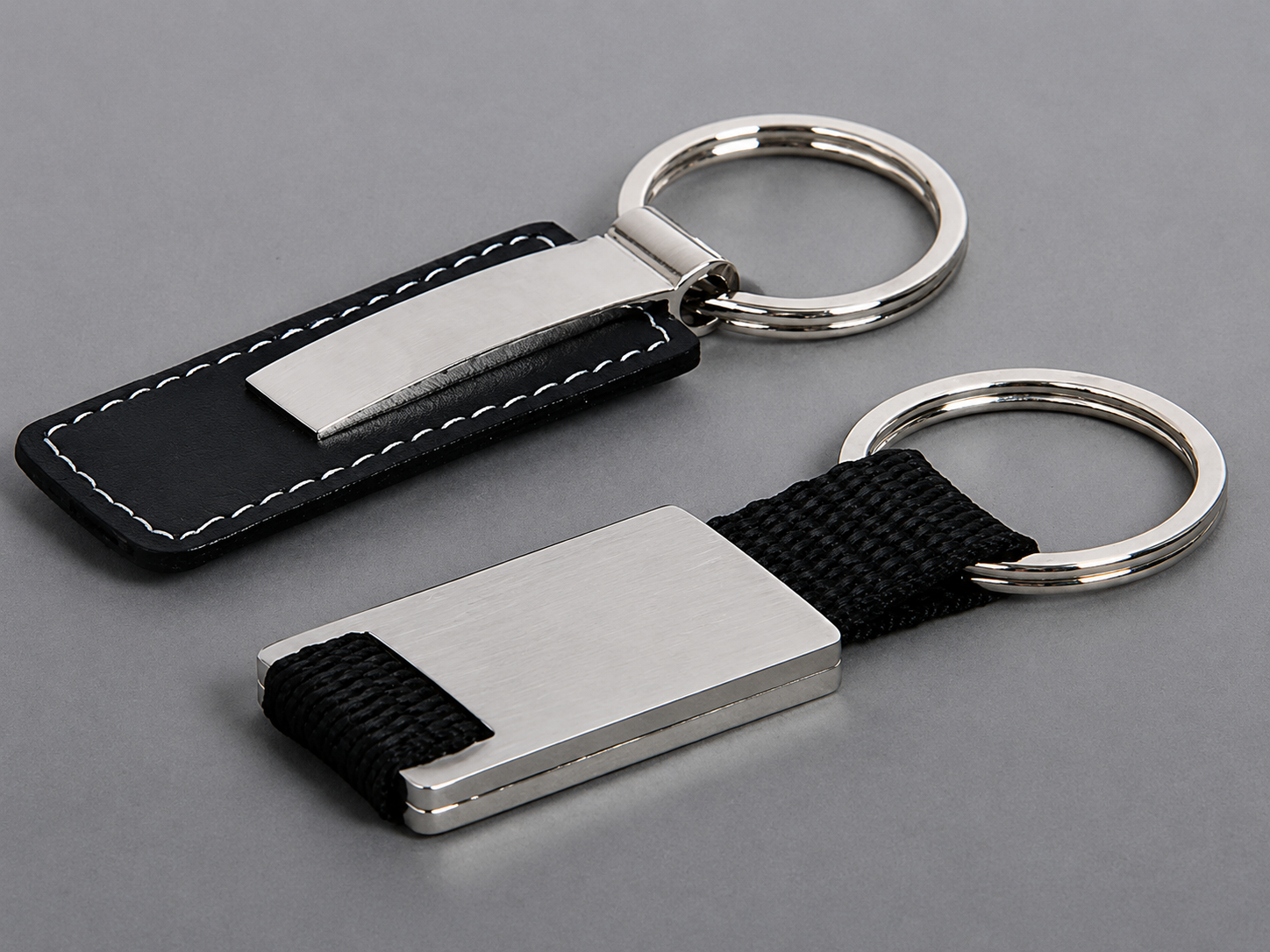 Premium Leather & Metal Engravable Keychain