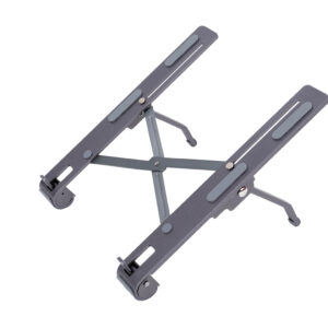Black aluminum 6-level adjustable laptop stand